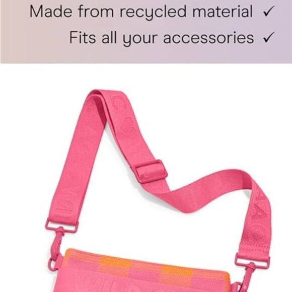 Isaac Mizrahi x Wild One Pink and Orange bag , Treat Pouch Recycled Knit - Picture 8 of 8